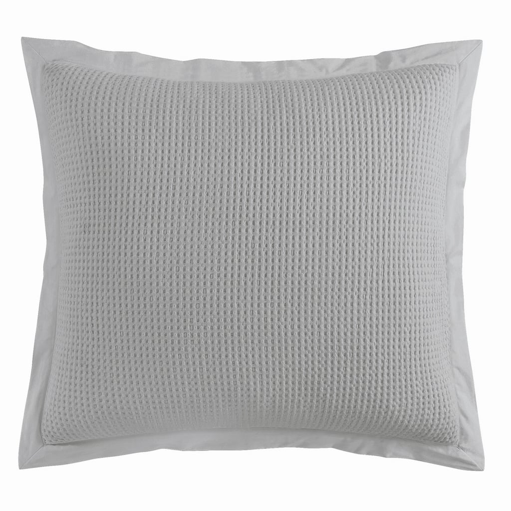 HiEnd Accents Stonewashed Cotton Waffle Weave Euro Sham, 27"x27"
