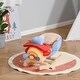 preview thumbnail 8 of 7, Kids Rocking Horse, Wooden Plush Ride-on Plane Chair Toy with Lullby Song and Seat Belt for 18 Month + - Multicolor