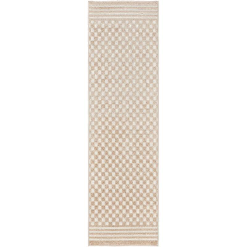 Nourison Casual Indoor only Geometric Area Rug - 2' x 6' - Beige - Runner