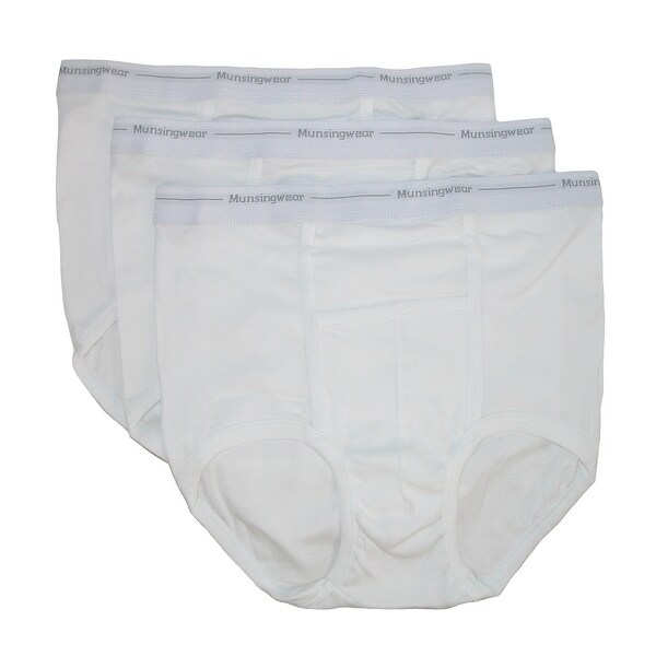 Munsingwear Men's Ribbed Knit Full-Rise Brief (Pack of 3)