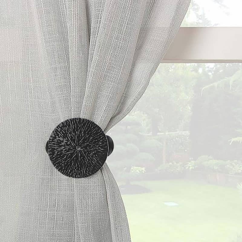 Evideco Metal Round Clip Big Size Archi Set of 2 - 2.5"L x 2.5"W x 1"D - Black