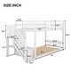 preview thumbnail 7 of 10, Twin over Twin Floor Bunk Bed with Staircase and Storage Ladder ,Low Profile Design with Guardrails