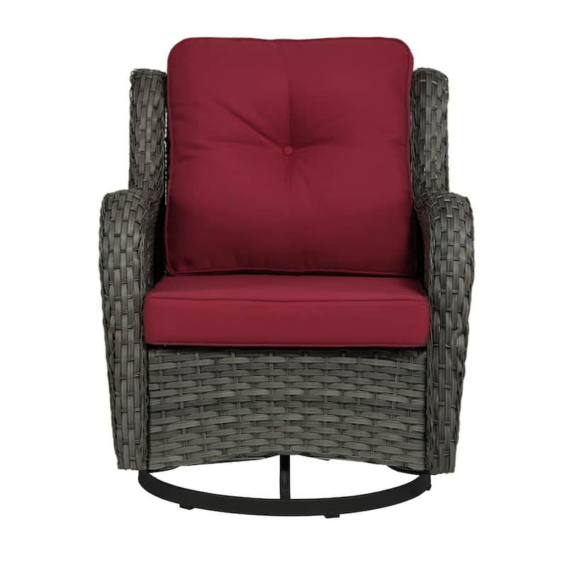 Outdoor Rattan Rocker Wicker Swivel Rocking Chair