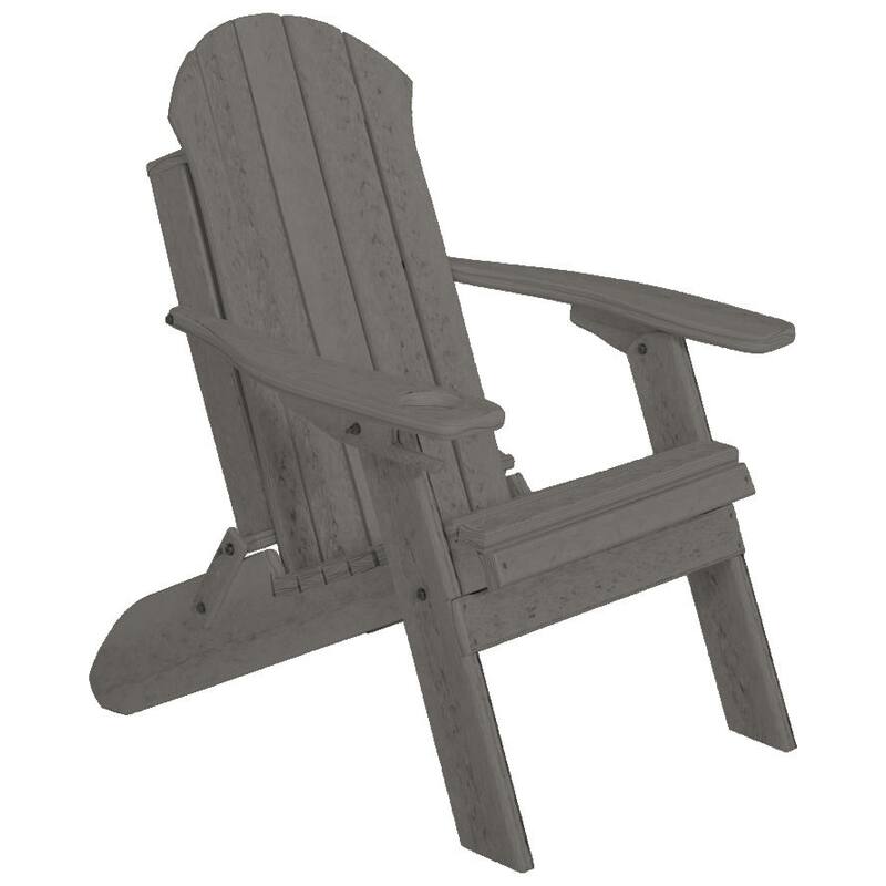 Sea Side Collection Poly Lumber Folding Adirondack Chair