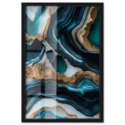 Teal Tectonic II Shadowbox by Art Remedy