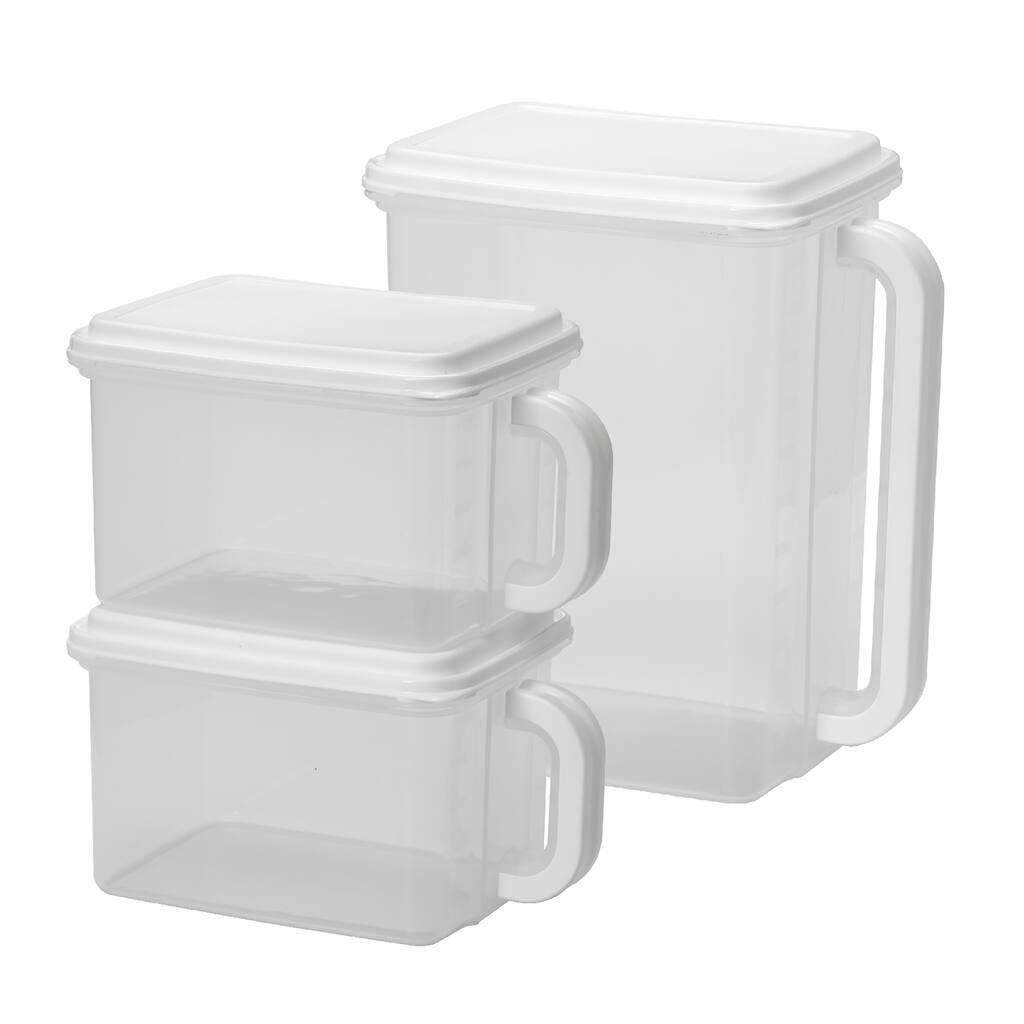 Buddeez Pantry Canisters With Pour Spouts Plastic (Set of 3)