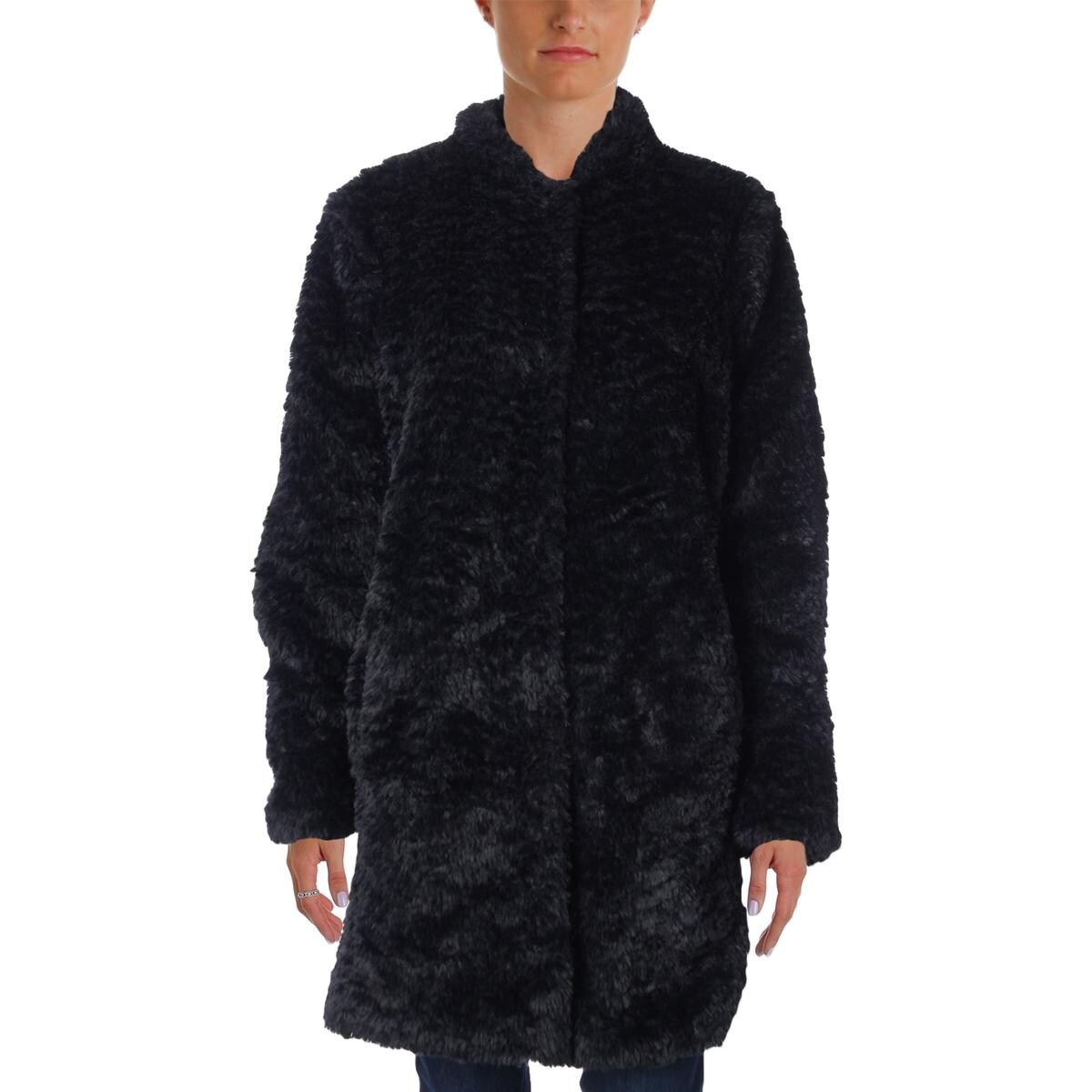 Shop Kenneth Cole New York Womens Faux Fur Coat Winter Jacket