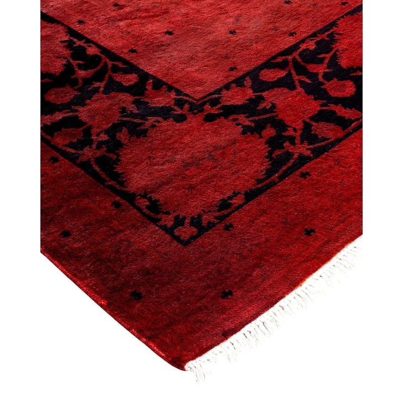 Contemporary Overdyed Wool Hand Knotted Area Rug - 8' 1" x 10' 3"
