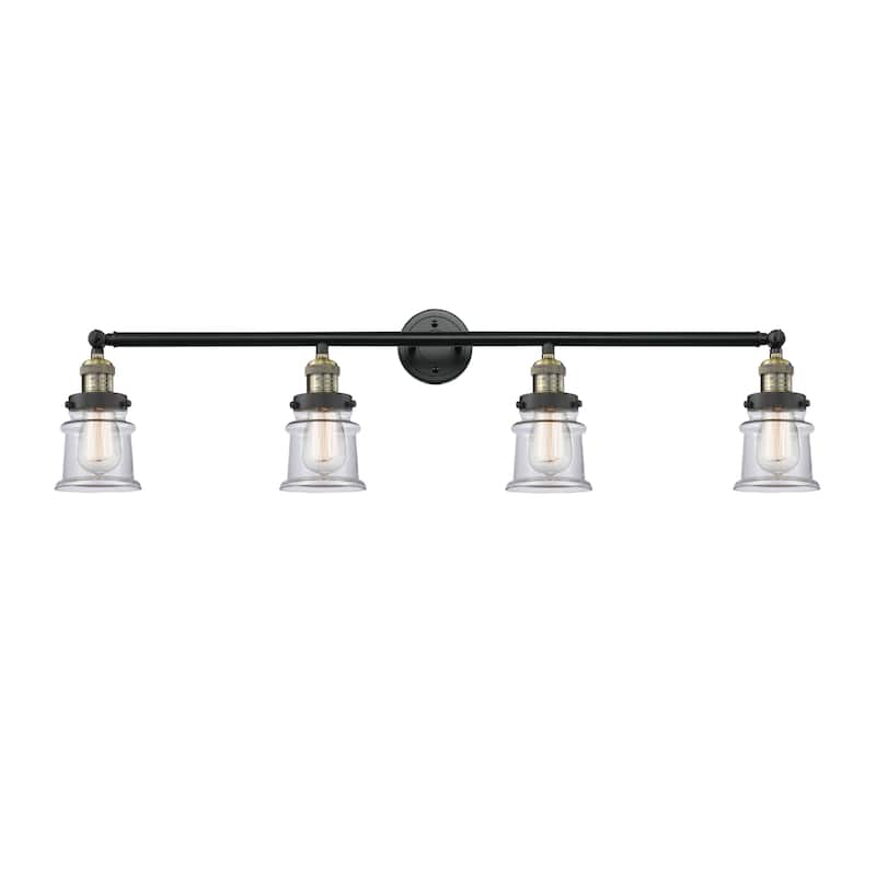 Innovations Lighting Small Canton 4 Light 42" Wide Bathroom Vanity - Black Antique Brass / Clear