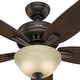 preview thumbnail 5 of 19, Hunter 52" Newsome Ceiling Fan with LED Bowl Light Kit and Pull Chain