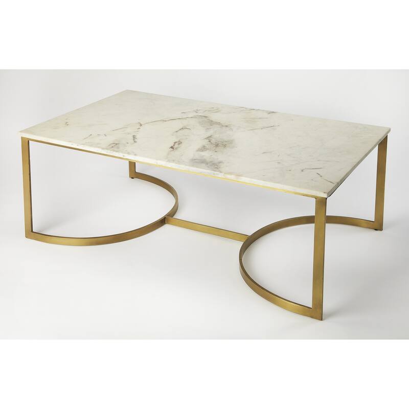 Butler Corsini Marble & Metal Coffee Table - Multi - Marble