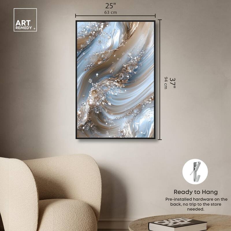Crystal Ice Storm Canvas by Art Remedy