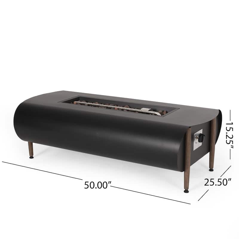 Shenandoah Outdoor 50,000 BTU Rectangular Fire Pit (No Tank Holder) by Christopher Knight Home