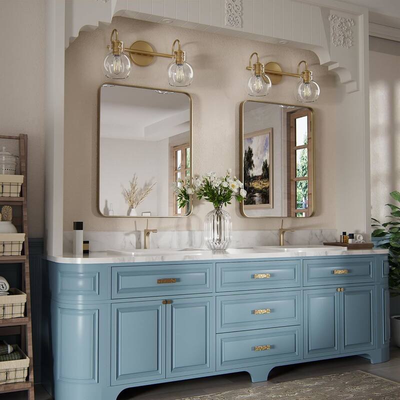 Modern Vanity Light with Clear Glass Globes in 2/3/4 Lights