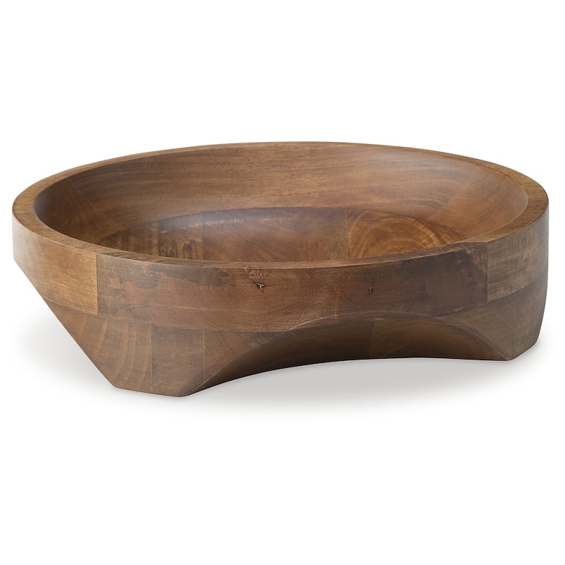 Signature Design by Ashley Myrtewood Natural Bowl - 14" W x 14" D x 3.5" H