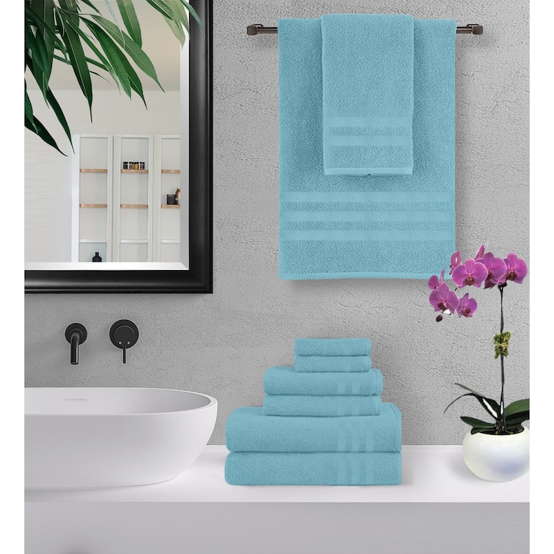Home Sweet Home 6-Piece 650 GSM Cotton Bath Towel Set