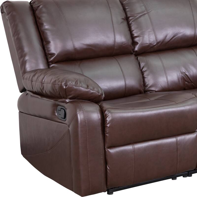 Contemporary Upholstered Recliner Loveseat with Headrests and Armrests - 56"W x 35" - 64"D x 38"H