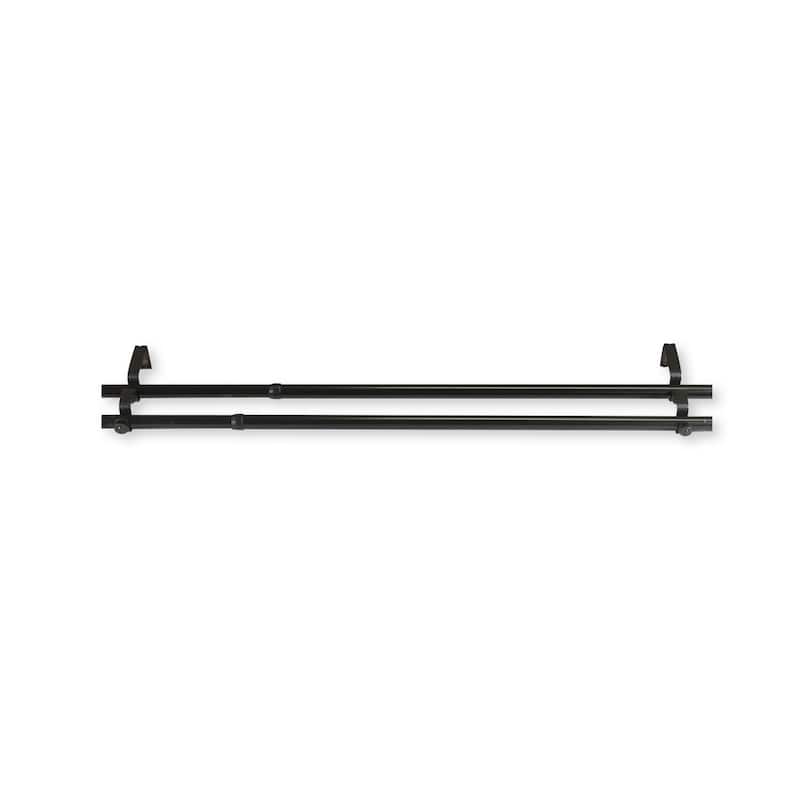 InStyleDesign 13/16 inch dia. Double Rod Extender - 48 to 84 inches - Black