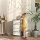 preview thumbnail 19 of 25, Qaba 4 Tier Kids Storage Unit, 4 Drawer Chest Toy Organizer Plastic Bins for Kids Bedroom Nursery Kindergarten Living Room White