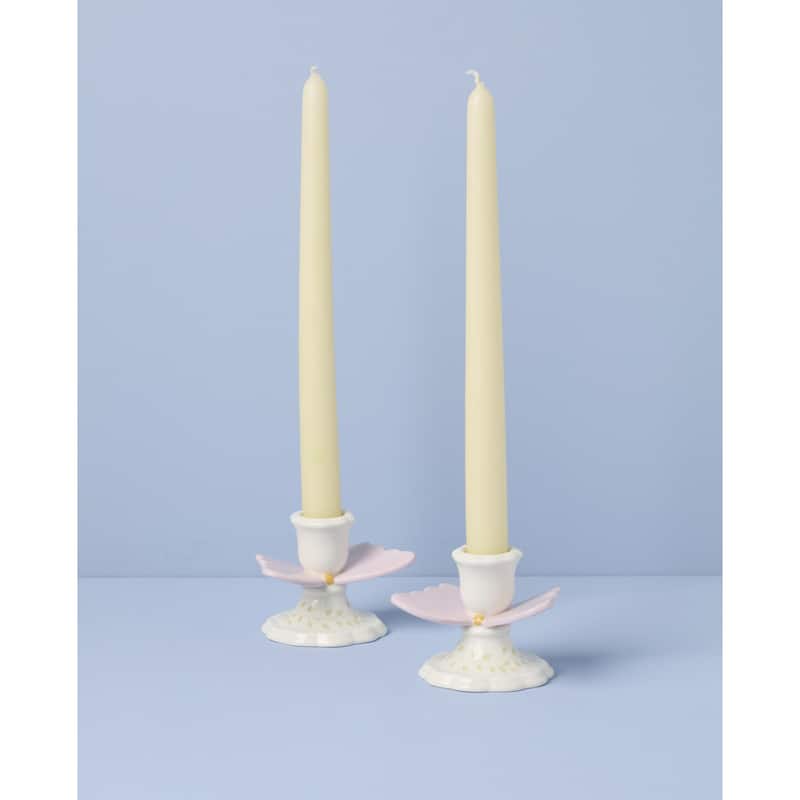 Lenox Butterfly Meadow Candlestick Holders, Set of 2 - 1.438" Round