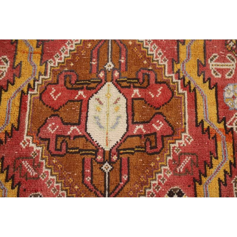 Vegetable Dye Shiraz Persian Antique Rug Hand-knotted Wool Carpet - 3'10"x 5'6"