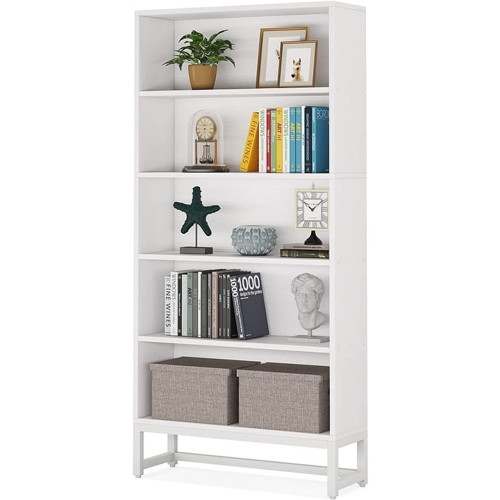 70.8" Tall Bookcase and Bookshelf 5-Tier Storage Shelves Free-Standing