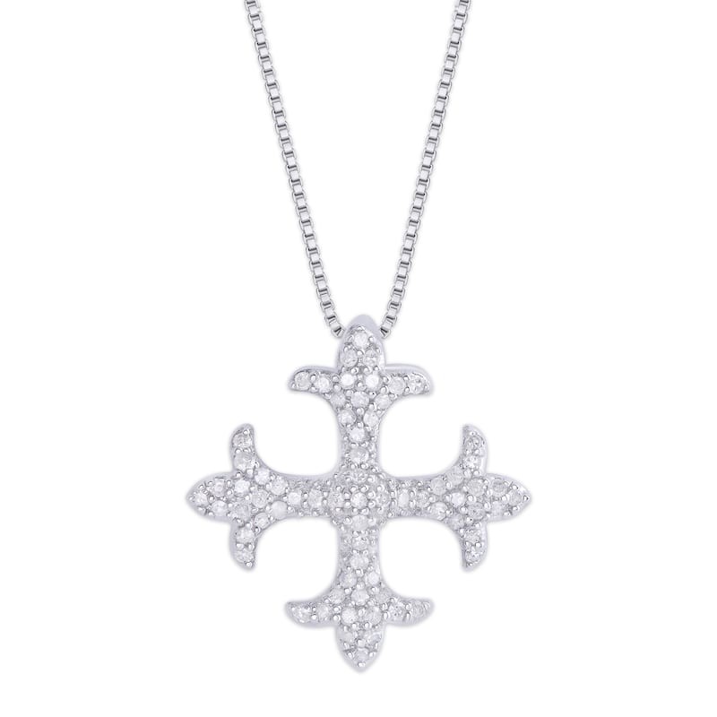 Victoria Townsend .925 Sterling Silver .34ct Diamond Cross Pendant