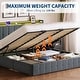 preview thumbnail 52 of 58, Bed Frame with Lift Up Storage, Upholstered Velvet Platform Bed with Storage Headboard