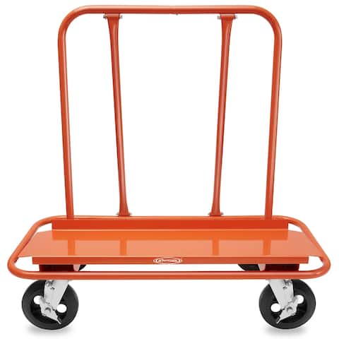Drywall Sheet Cart & Panel Dolly w/ 4 Swivel Wheels, Orange - GypTool - 4 Swivel Wheels