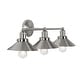preview thumbnail 159 of 176, JONATHAN Y Florence Metal Shade Sconce 3-Light - Nickel