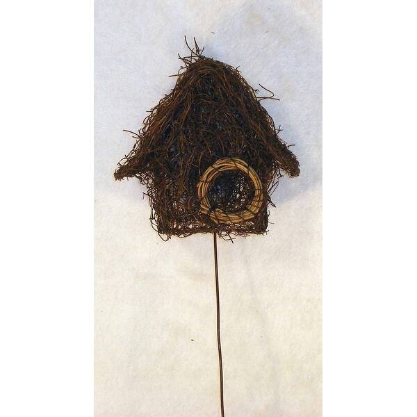 Shop 1 Pc 6 Inch Tall X 5 5 Inch Wide Twig Birdhouse Pick Slip