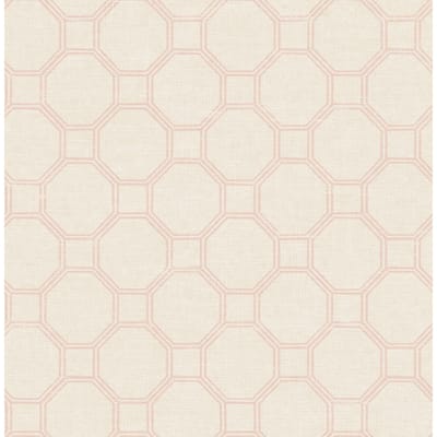 Seabrook Designs Adelie Lattice Geometric Unpasted Wallpaper