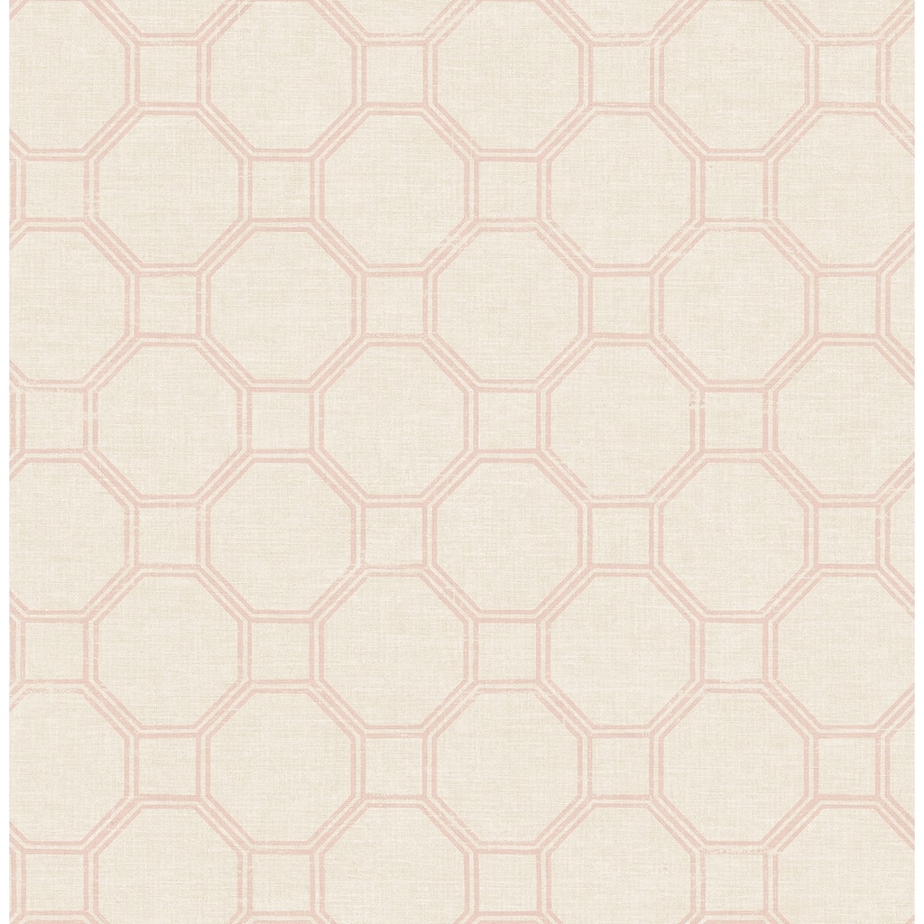 Seabrook Designs Adelie Lattice Geometric Unpasted Wallpaper