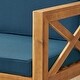 preview thumbnail 14 of 25, 2-Piece Acacia Wood Outdoor Sectional Sofa Set with Water-Resistant Cushions, Ottoman, and Coffee Table - Patio Furniture set
