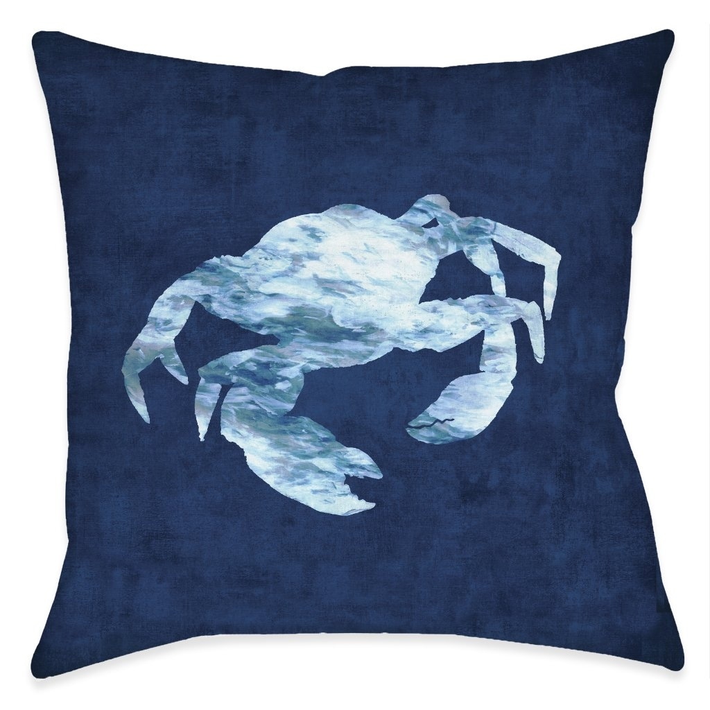 The Abyss Blue Crab Indoor Pillow