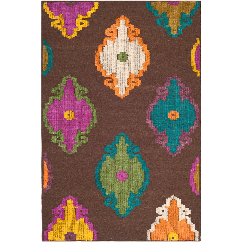 SAFAVIEH Handmade Suzani Charissa Boho Oriental Wool Rug - 3' x 5' - Brown/Multi