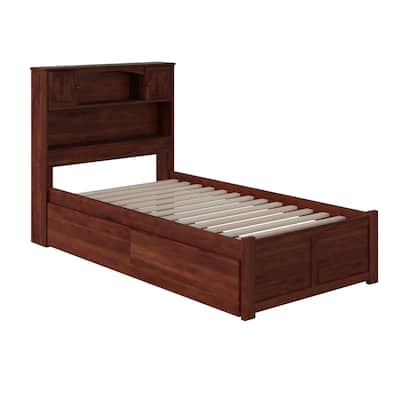 Platform Bed with Drawers & Charger - Low Profile Bed Frame & Storage
