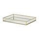 preview thumbnail 5 of 15, Veldra Gold Rectangular Fluted Glass Tray