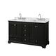 Option Dark Espresso / White Carrara Marble Top /