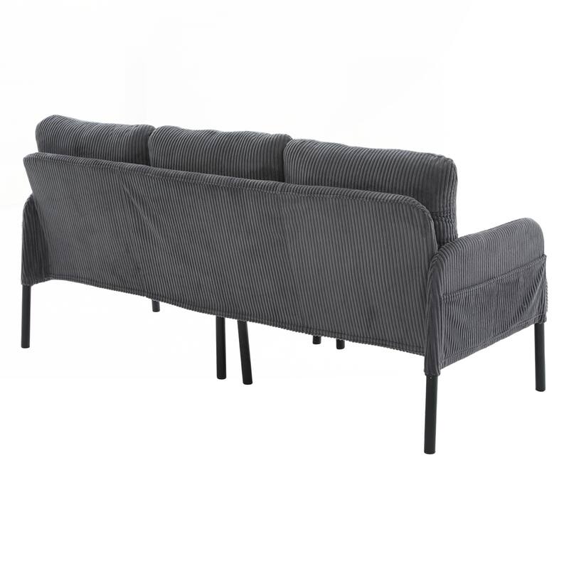 Oversized Loveseat, Modern & Plush Double-seater Sofa, Corduroy Upholstered Couch