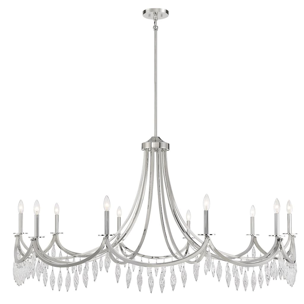 Savoy House 1-1805-10 Kameron 10 Light 60" Wide Crystal Chandelier