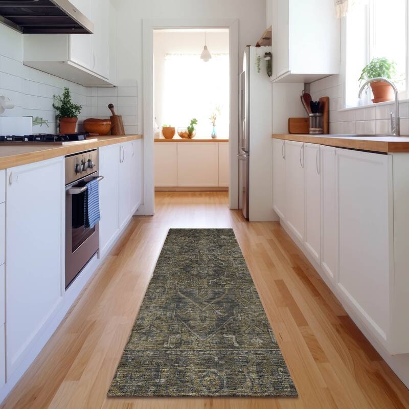 Premium Washable Super Soft Traditional Boho Mayfield Rug - Chocolate - 2' 3" x 7' 6" - Runner