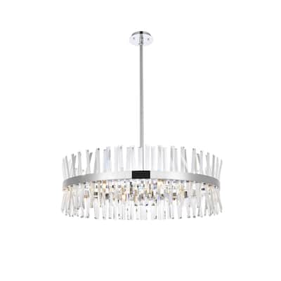 Indigo Home 36 inch crystal round chandelier light