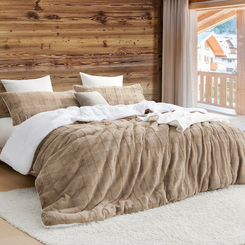 Chunky Bunny Crossing - Coma Inducer® Oversized Comforter Set - White Pepper Tan - Oversized Queen