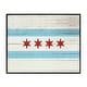 preview thumbnail 1 of 16, Stupell Chicago Flag Distressed Wood Look Framed Giclee Texturized Art Black Framed - 11 x 14