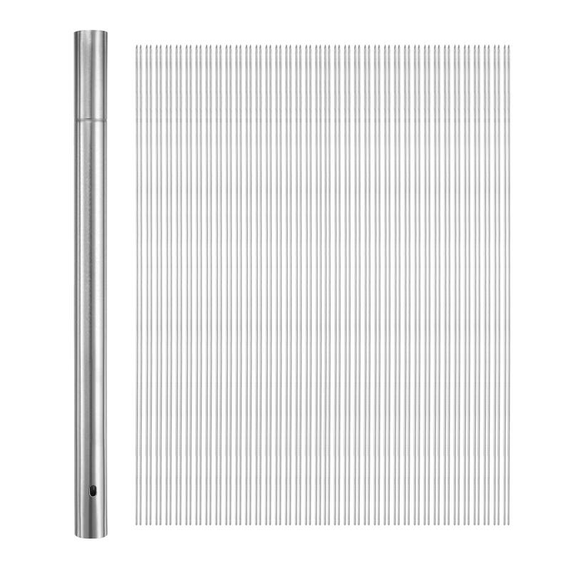100pcs Kebob Skewers 40cm x 2.8cm Round Sticks with Tube Storage - 40cm x 2.8cm