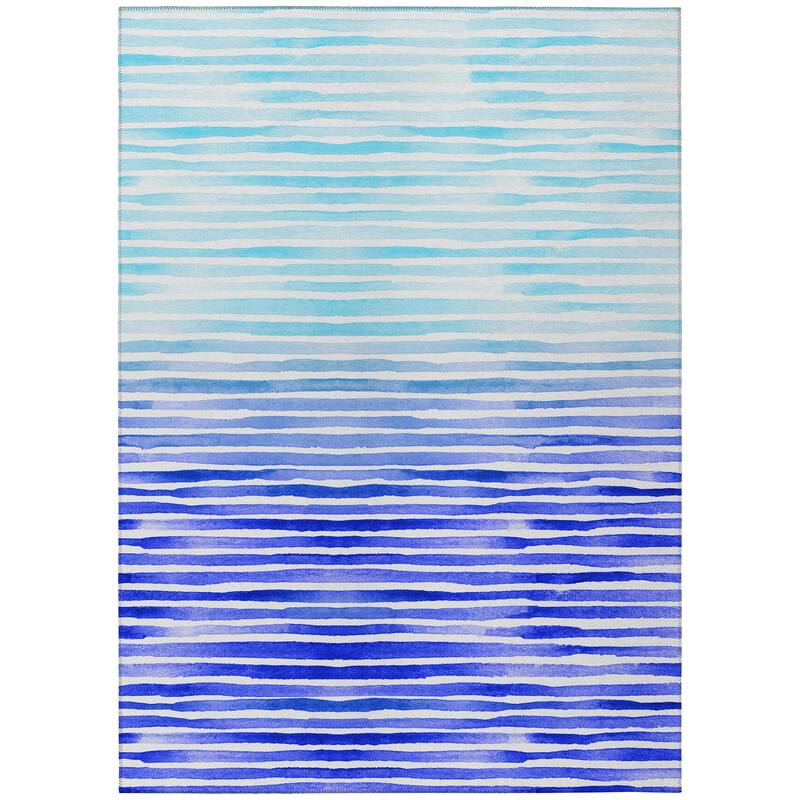 Indoor/ Outdoor Surfside Ombre Washable Rug New - Blue - 3' x 5'
