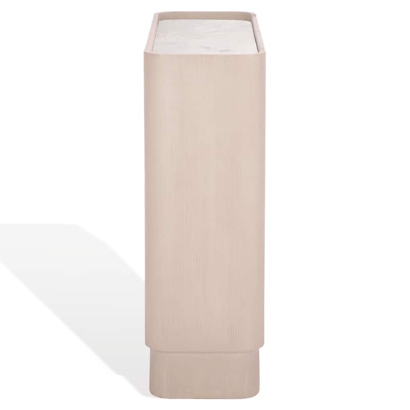 SAFAVIEH Couture Anabella Marble & Wood Bar Cabinet - 39"W x 14"D x 42"H