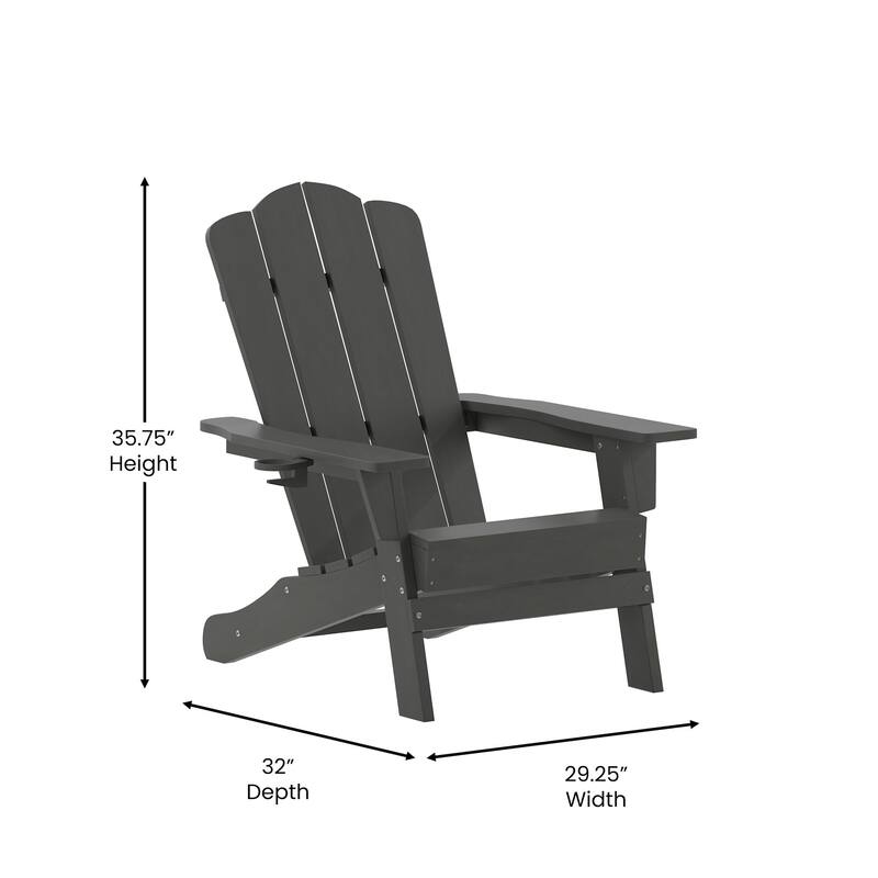 Flash Furniture FFOF79985 Jean 29" Wide Polyethylene Adirondack Chair