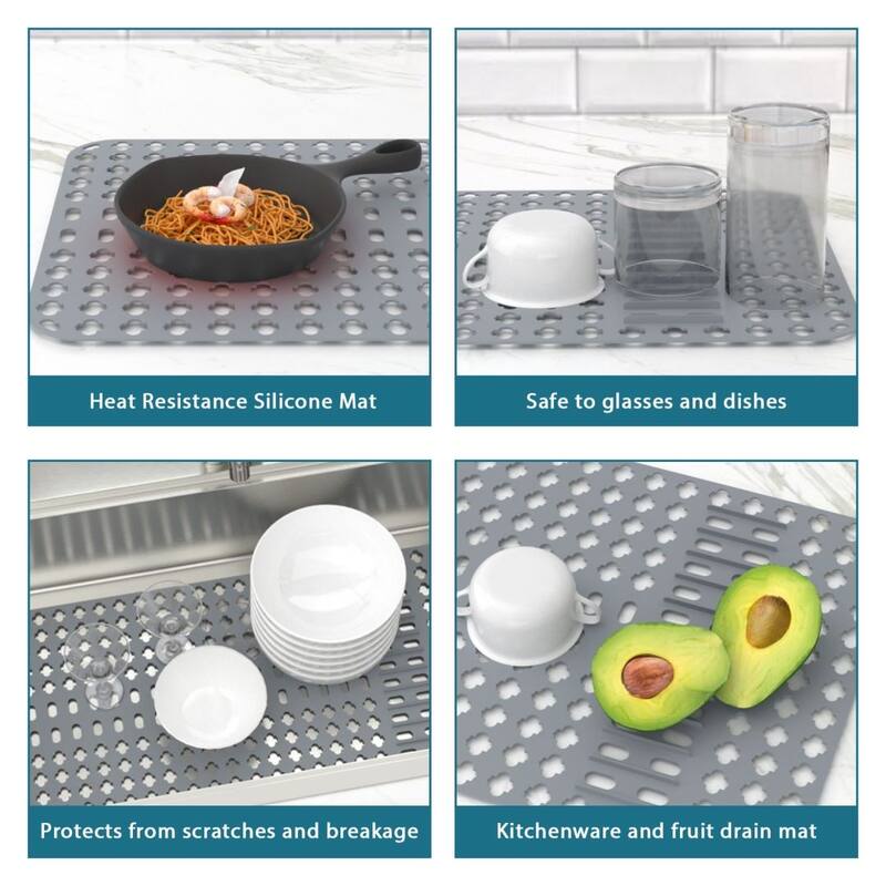 Kichae Silicone Sink Mat 28x15 inch Sink Protector - 28"x15"